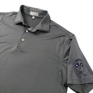 Peter Millar Mens Summer Comfort Golf Polo Shirt Sz M Gray Stretch Lightweight